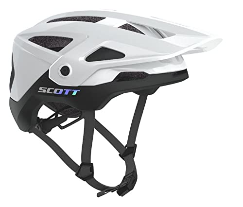 Bianco lucido / nero Scott Stego Plus Mips Mtb Casco L