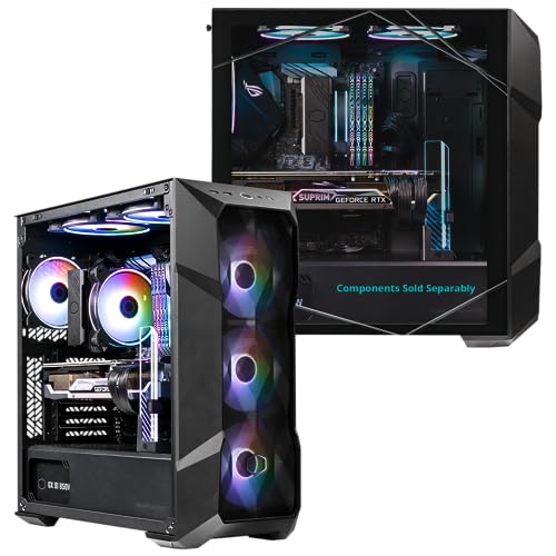 Image of Cooler Master TD500 Mesh High Airflow ATX Mid-Tower Case, 4 CF120 ARGB Fans Included, Polygonal Mesh Front Panel, Tempered Glass, 360mm Radiator Support, RTX 5090 & RX 9070 XT Compatible
