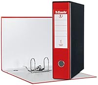 Esselte Eurofile Ordner mit Hebelmechanik und Hülle, Protokoll-Format, Karton mit Kunststoffbeschichtung Dorso 8 cm rot
