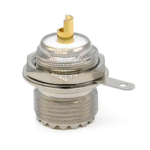 Conector Bulkhead UHF SO239 para montaje en panel, pack 2 piezas miniatura 3