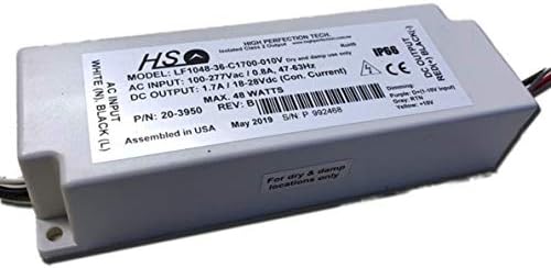 LF1048-36-C1700-010V 1700ma, 0-10v dimmable, 48 watt maximum, cULus