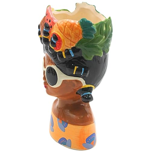 Jarrón de flores para revivir espacios aburridos, florero de mesa con forma de cara de mujer 5