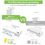Buyounger Laminator Machine with 40 Laminating Sheets, A4 Laminator Thermal and Cold with Paper Trimmer & Corner Rounder, 9 Inch Laminating Machine for Home School Office - Image 2