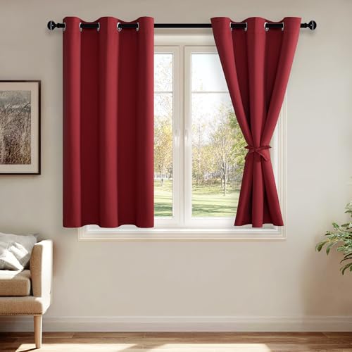 JIUZHEN Blackout Curtains for Bedroom Living Room 42 x 54 Inches Long