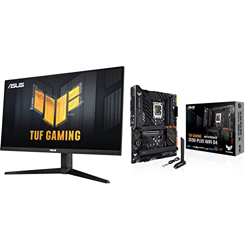 ASUS TUF Gaming 32” 1440P Gaming Monitor (VG32AQL1A) - QHD (2560 x 1440) & TUF Gaming Z690-Plus WiFi D4 LGA1700(Intel 12th Gen) ATX Gaming Motherboard