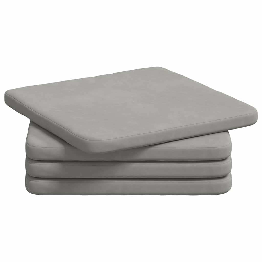 Cuscini per Seduta 4 pcs Grigio chiaro 40 x 40 x 3 cm