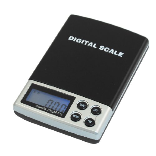 Báscula digital de bolsillo LCD rectangular 200g miniatura 1