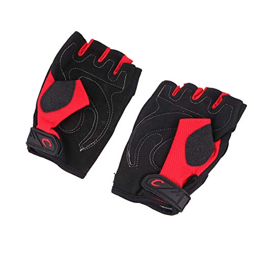 Clispeed luvas de ciclismo com meio dedo luvas esportivas para academia, levantamento de peso, luvas