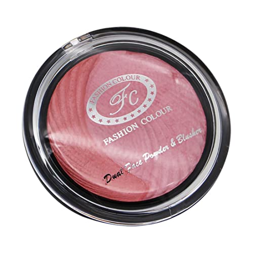 Image of FASHION COLOUR Dual Face Powder & Blusher | Easy Blend | Highly Pigmented | Natural Glow | Face Makeup Blush For Cheekbones & Highlighting | Face Blusher For All Skin Tones | Shade 02