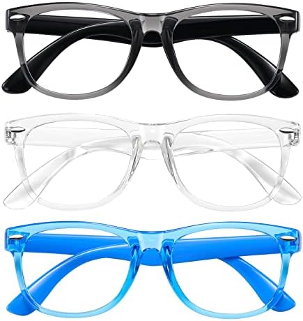Okany Blue Light Glasses for Kids 3 Pack Blue Light Blocking Glasses for Teen Boys Girls Age 3-10