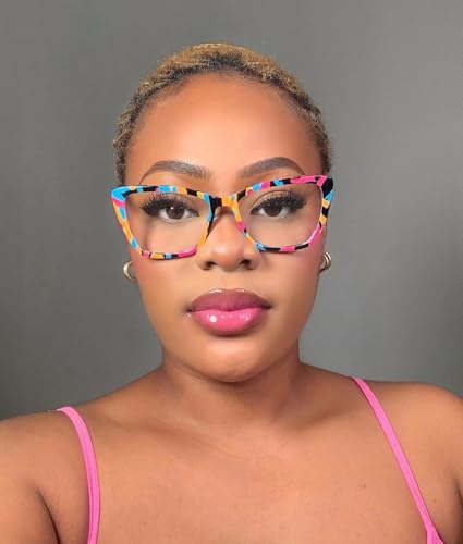 Image of VOOGLAM Rectangle Blue Light Blocking Glasses for Women Anti UV Eyestrain Eyewear Sanchez