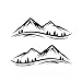 skrskr 1 Paire de Montagnes Autocollants décalcomanie pour Voiture Corps Porte côté Auto Neige Montagnes Graphique Vinyle décalcomanie décoration pour SUV Camion véhicules Tout-Terrain