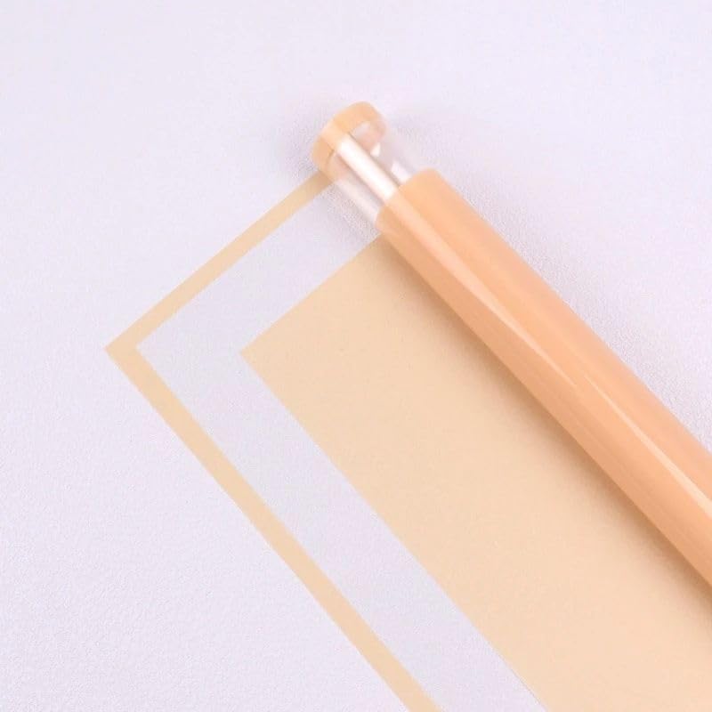 Saksham Korean Waterproof Window Flower Wrapping Paper | Waterproof and Thick, elegant packaging for bouquet, and Gift Wrap (Peach)| 20 Sheets, 60 Microns 58cm X 58cm and Get 3 Free Pull Bow Ribbons