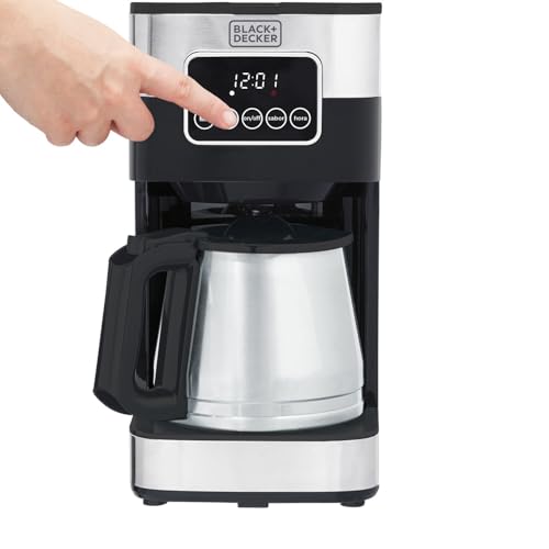 Black Decker Cafeteira Elétrica 110 V Inox, Filtro Permanente e Lavável, Capacidade 1,5 L, Ate 38 Ca