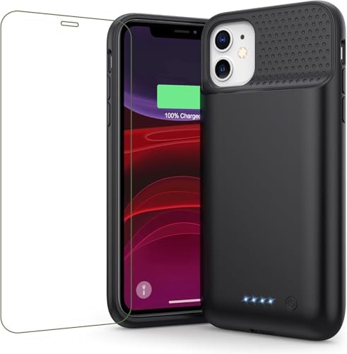 Feob Battery Case for iPhone 11/XR,[2026 Upgraded] 7500mAh Ultra-Slim Portable Extended Charger Cover for iPhone 11/XR-Black