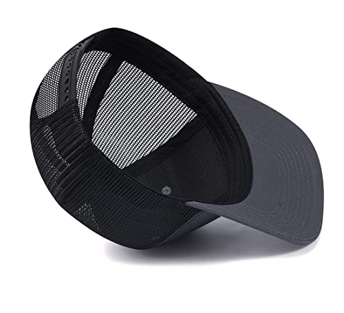 Image of Quanhaigou Trucker Hat - Mesh Snap Back - Unisex Adjustable Baseball Cap - Outdoor Hats for Men Women