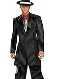 Men's That's So Jazz Black and White Zoot Suit Jacket Costume Standard 46