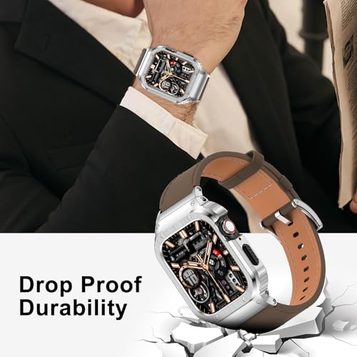 Image of Suplink Stainless Steel Metal Band Compatible with Apple Watch 45m 44mm 42mm 41mm 40mm 38mm, Metal Replacement Strap for iWatch Bands Series 8 7 6 5 4 3 2 1 SE