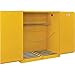 Global Industrial 110 Gallon Drum Storage Safety Cabinet, Manual Close w/Rollers