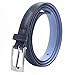 Belle Donne - Women's Leather Skinny Hip or Waist Dress Belt -Navy-M