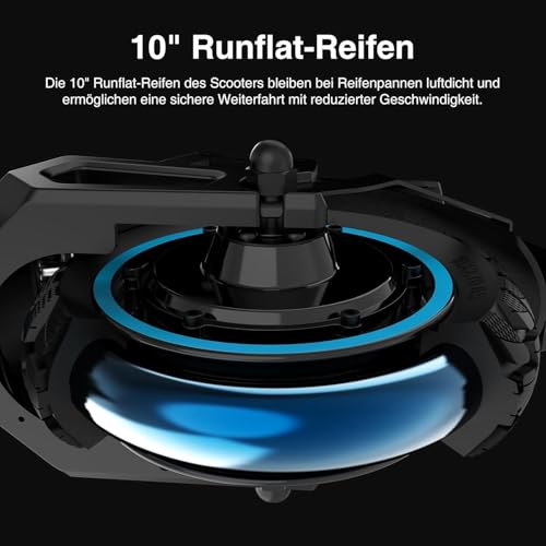 EVERCROSS EVERCROSS E-Scooter mit Straßenzulassung (ABE), 500W Motor, 10 Zoll Offroad Vakuumreifen, 46,8V 716,04WH Akku bis 70 km Reichweite, Faltbarer Elektroroller für Erwachsene mit App & LED-Display - Verwendungsansicht 7 | Tages Deals