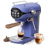 Nesskoko Espresso Machine with Steam Milk Frother Semi Automatic 20 Bar Compact Blue with Toggle Switch for home Cafetera Espresso, Latte, Cappuccino, Americano, Macchiato