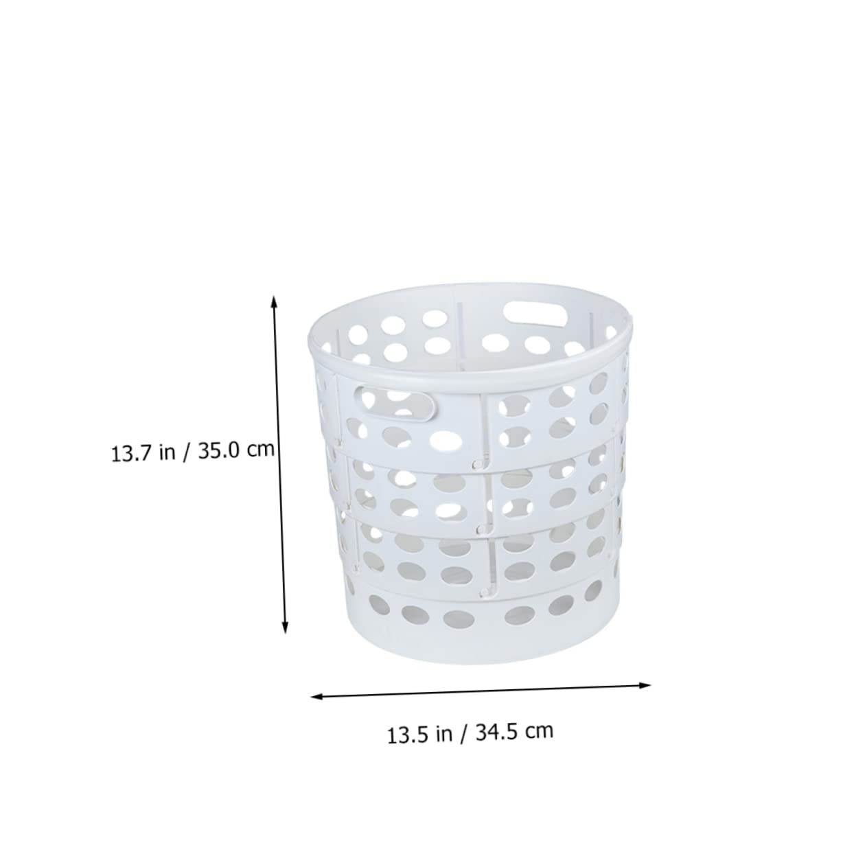 Set De 2 Cestas De Lavandería De Plástico, Tamaños Pequeño Y Mediano, Con Asas, Diseño Hueco Para Ventilación, En Color Gris, Multifuncionales