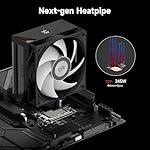 PCCOOLER CPS CPU Air Cooler with Digital Display, ARGB/Non-RGB Version, Digital 4/5/6 Heat Pipes, High-Performance Quiet Tower Cooler, LGA 115X/1200/1700/1851, AM4/AM5 (RT500 Digital ARGB BK) - Image 4