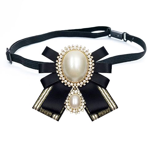 Image of women's shirt rhinestone large bow professional stewardess student big bow Brooch