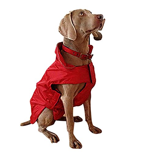 Dog Jacket, Fashion Waterproof Large Dog Jacket Outwear Warm Coat Pets Dogs Winter Clothes Apparel Waistcoat Sweater Coats Top Jackets Costumes Sweatshirt with Stand-Up Collar Coveralls