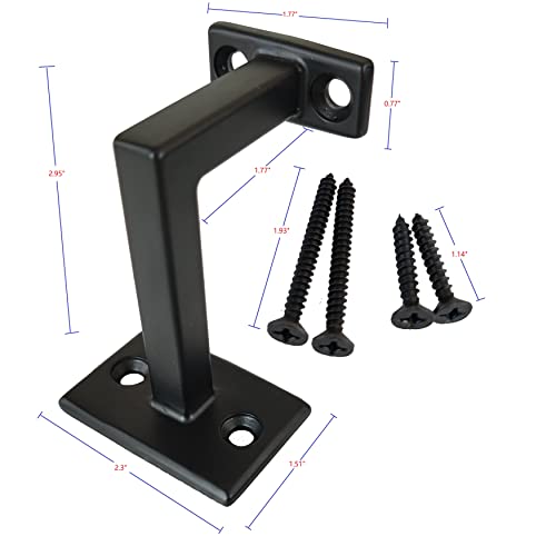 Langdoly Handrail Brackets For Staircase Stair Railing Brackets With Screws (Pack Of 5) (Textured Black)… #TOP1