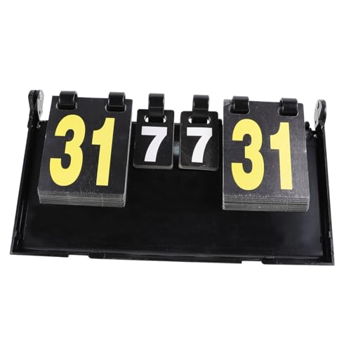 Toddmomy 1pc Scorer Tennis Scoreboard Plate Board Scorekeeper for Billiards Score Boards Umpire Score Pad Score Keeper Black Housing Made of Plastic
