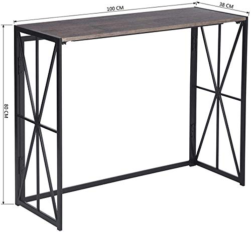 BAKAJI Tavolo Console Pieghevole Salvaspazio