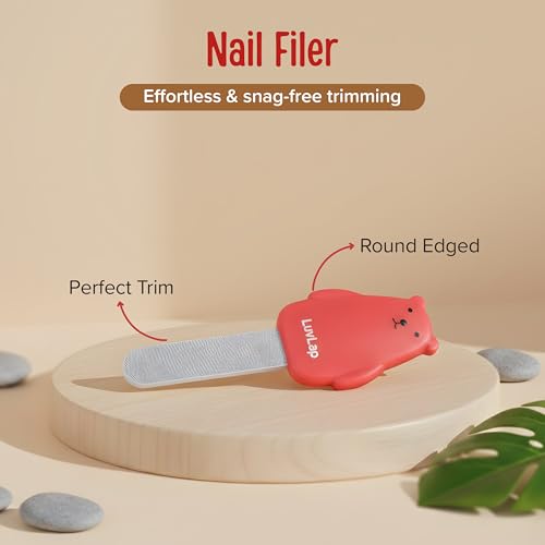 Image of LuvLap 4 in 1 Baby Grooming Set with Cute Case, Baby Manicure Set with Nail Scissors, Nail Clipper, Nail File & Tweezers, Grooming Kit for New Born & Toddler, BPA Free, Compact & Easy to Carry, 0m+