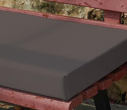 Cojín individual para banco, cojín para asiento de banco con fondo antideslizante, ventana de bahía, cojín de jardín para terraza, banco para muebles de exterior, cojín largo para silla para porche