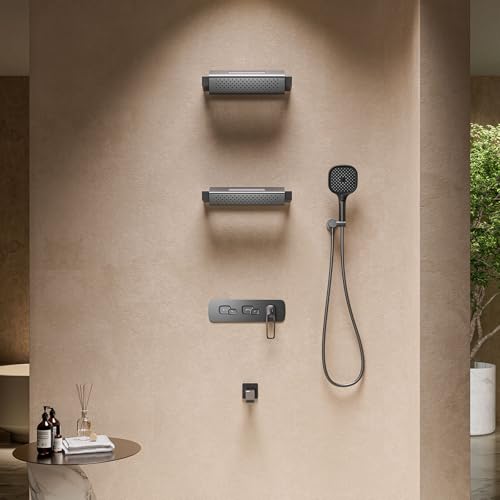 Colonne de douche encastrée 2026 BEITH avec robinet de baignoire et 4 modes