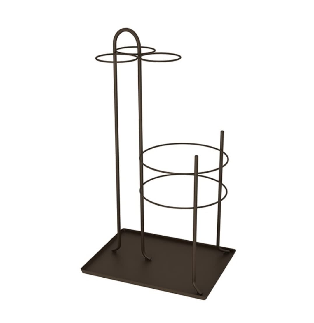 Resistente DiseñO Soporte De Paraguas De Metal Bastidores De Paraguas Almacenados 6 Marco De Paraguas Soporte De Paraguas para Bastones Bastones Paraguas Alta Durabilidad(Bruin)