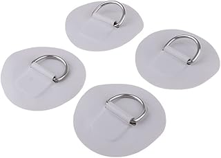 kayak d-ring patch 4 Pieces 316 Stainless Steel D-ring Pad/Patch For PVC Inflatable Boat Raft Dinghy Kayak Canoe Inflatable Boat Repair Patch Waterproof Repair Patch