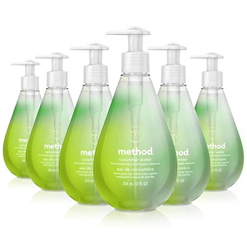 Method Gel Hand Wash, Cucumber Water, 12 oz, 6 pack, Packaging May Vary