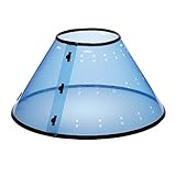 Total Pet Health  Elizabethan Collars — Durable Plastic Collars that Keep Pets from Licking Wounded Areas - Large, Blue