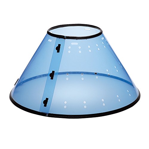 Total Pet Health Elizabethan Collars — Durable Plastic Collars that Keep Pets from Licking Wounded Areas - Large, Blue