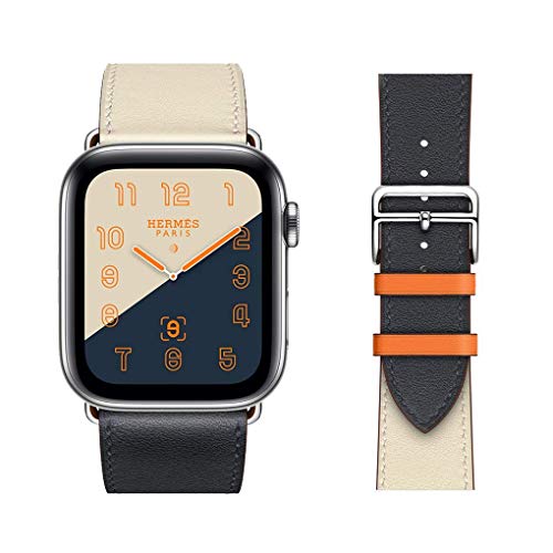 Chimei Replacement for Apple Watch Band Leather 44mm 40mm 42mm 38mm Single Tour Series 4/3/2/1 Fit for Iwatch Strap Watchband