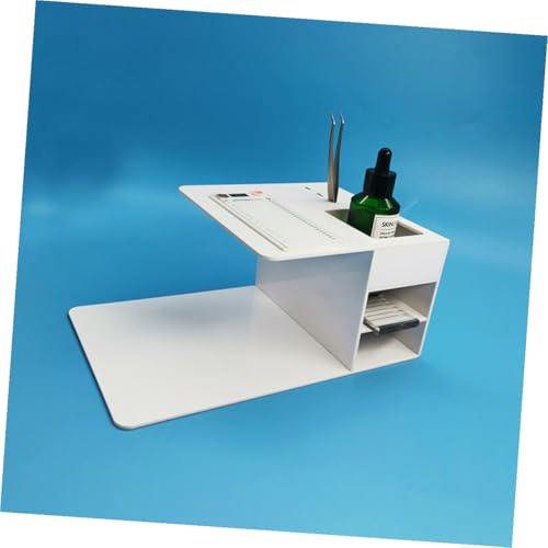 Console acrylique blanche pour greffe de cils Alipis à compartiments