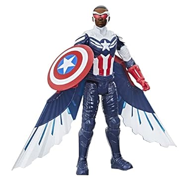 AMAZON - Avengers Marvel Studios Titan Hero Series Captain America Action Figure, 12-Inch Toy, Includes Wings, for Kids Ages 4 and Up