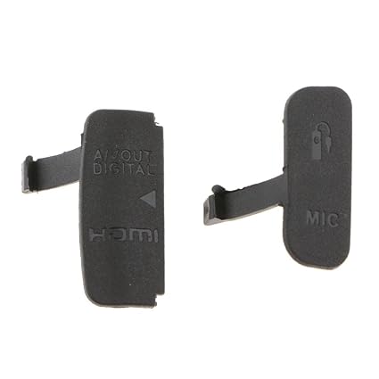 ATORSE 2X Rubber Cover for Canon Eos 600D Repair Part USB Port Cap Interface Door Lid Plastic Material