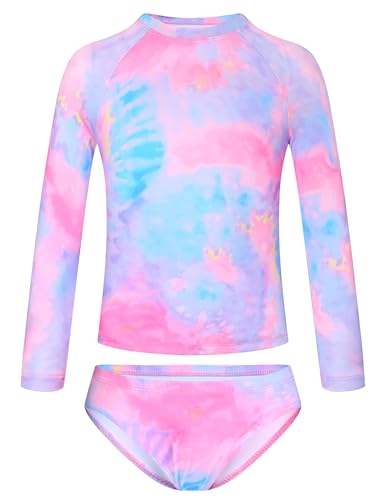 Image of TENVDA Girl's One Piece Swimsuit Sparkle Sleeveless One-Piece Bathing Suits Swimwear for Kids 2-12 Years Old