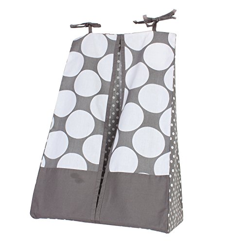 Bacati – Mix N Match Dots empilhador de fraldas, Cinza, Standard