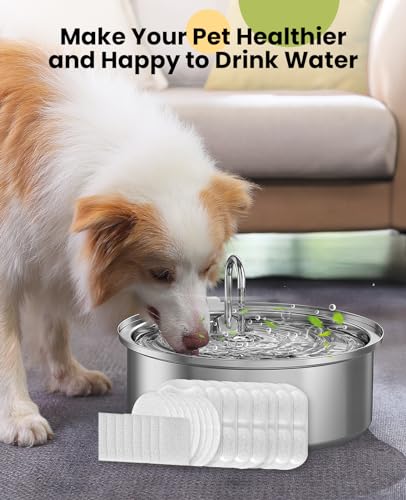 Image of oneisall Replacement 8 Set Filters for PWF-002 7L Dog Water Fountain | Contain 8Sets Filter,Higher Adsorption Efficiency,Wide Compatibility,Dual Pump Protection, Lower Long-term Pet Expenses