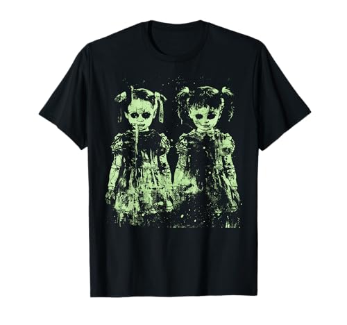 Horror Doll Creepy Cute Haunted Green Pastel Goth Alt Scary T-Shirt