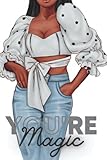 Grey black girl magic minimalist notebook: A lined notebook for African American Women and Girls. Perfect as a gift for all the amazing black queens in your life.